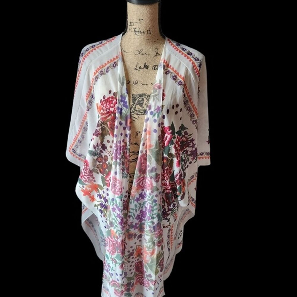 Kimono Womens One Size Bloomcore Flowy Soft Summer Ethereal Bohemian Hippie